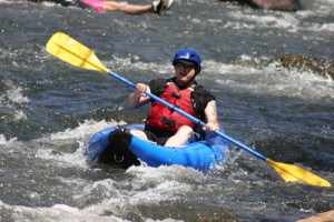 person kayaking