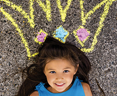 little girl smiling